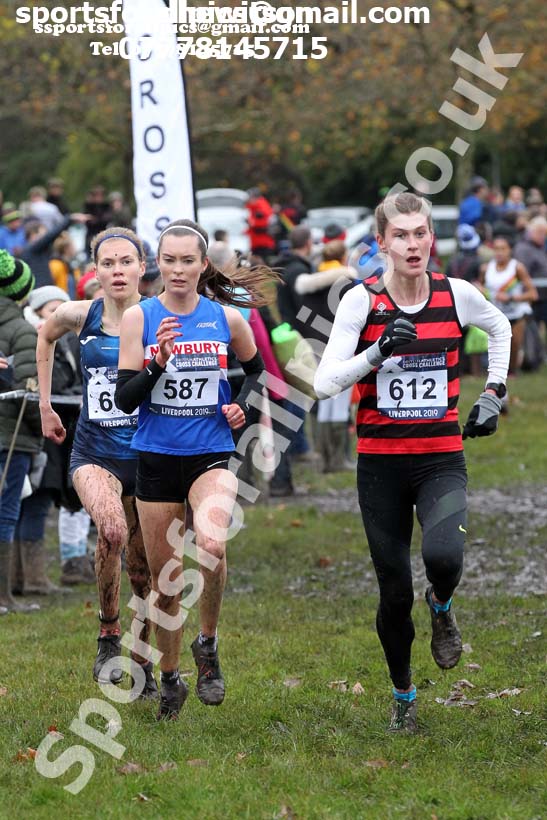 Womens under-17s and under-20s, 2019 European Cross Country Trials and British Cross Challenge, Sefton Park, Liverpool.  Photo: David T. Hewitson/Sports for All Pics